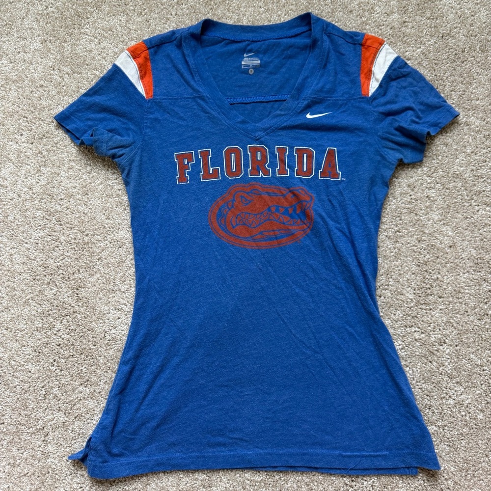 Nike Women's Blue Florida Tee with Orange Accents